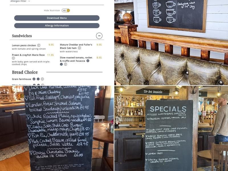 The Still & West, Old Portsmouth Menu