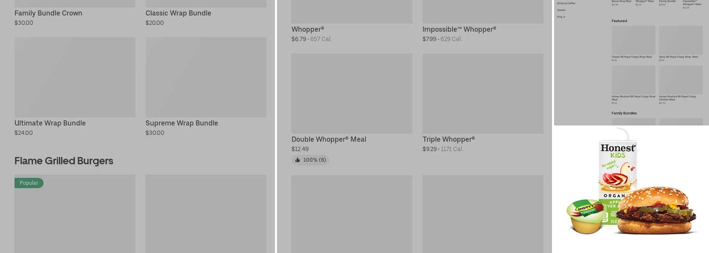 Burger King Menu