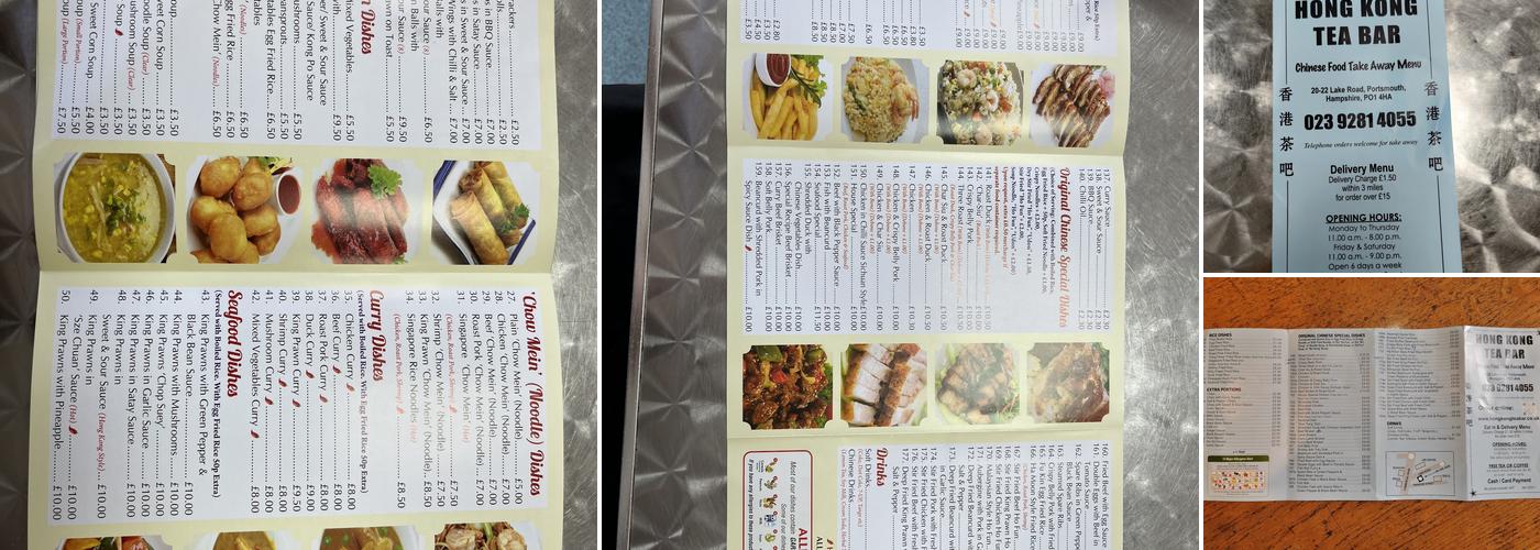 Hong Kong Tea Bar Menu