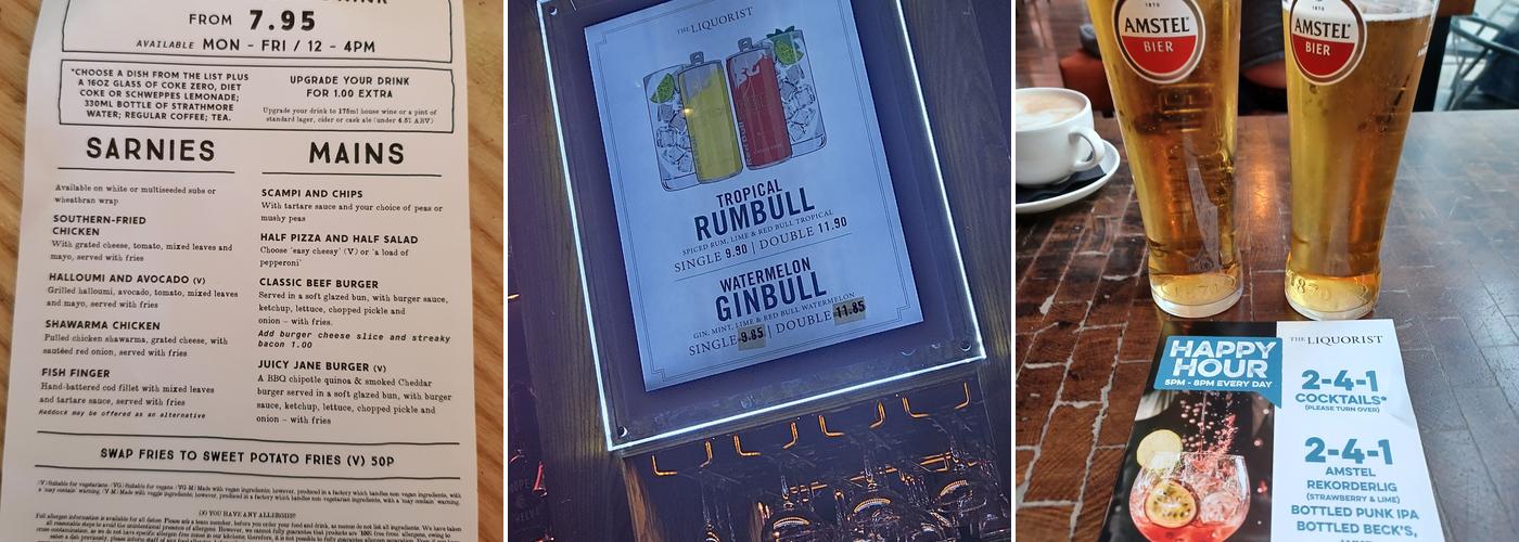 The Liquorist Portsmouth Menu