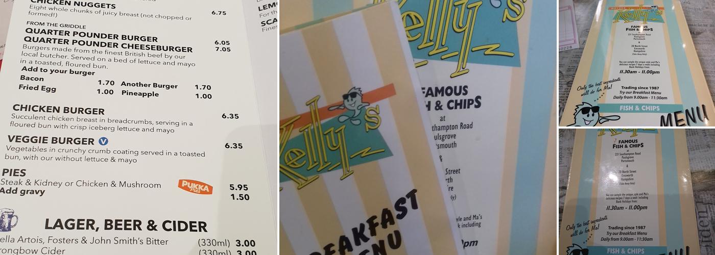 Deep Blue Fish & Chips Menu