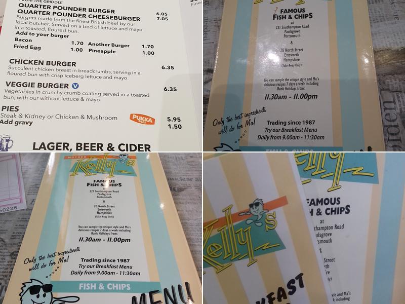 Deep Blue Fish & Chips Menu