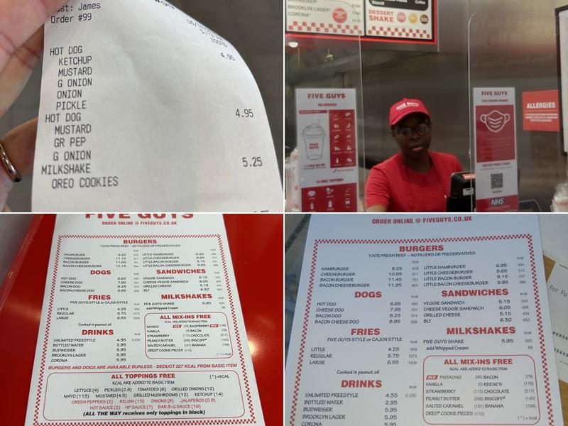 Five Guys Portsmouth Menu