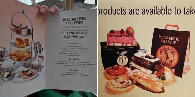 Patisserie Valerie Menu