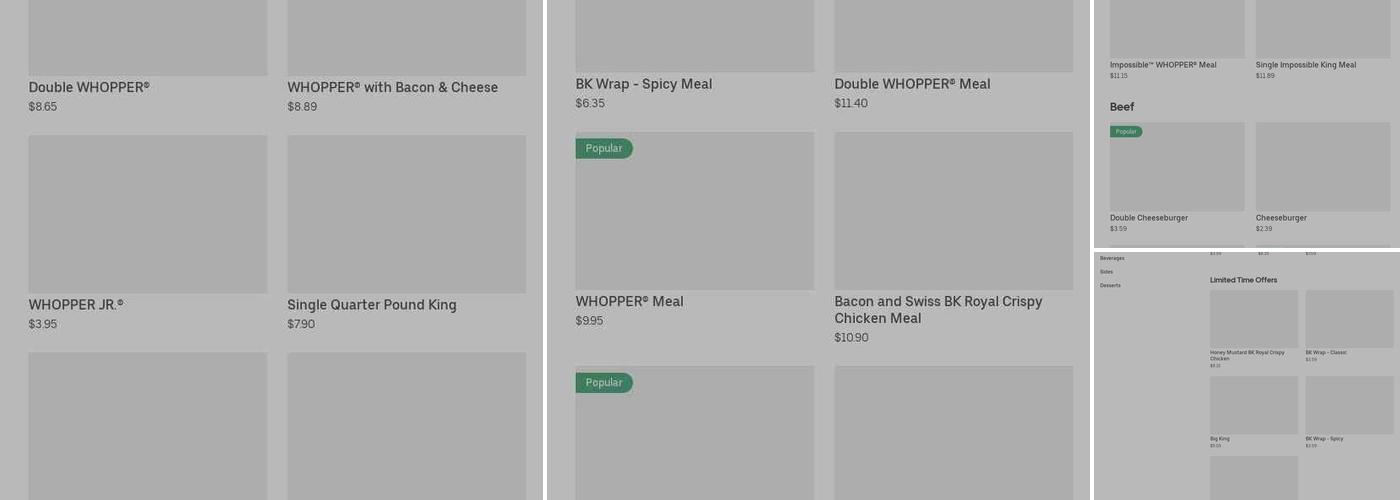 Burger King Menu