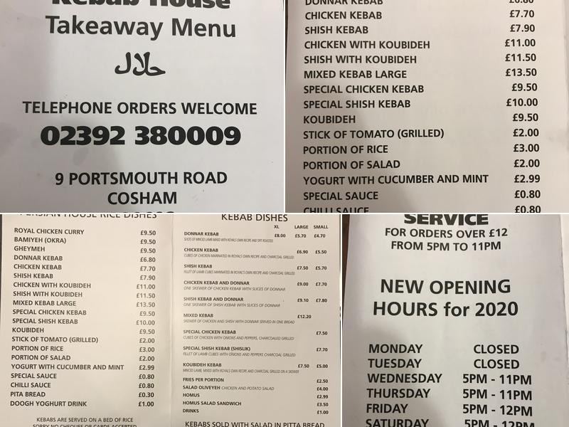 Royal Kebab House Menu