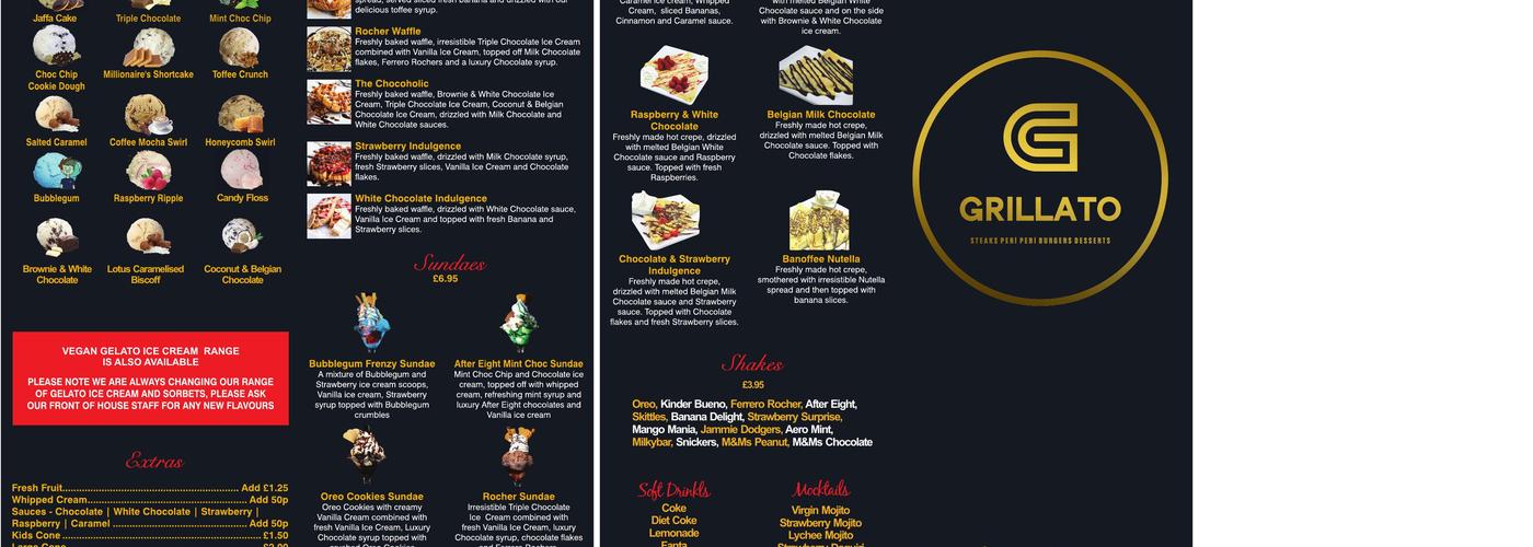 Grillato Menu