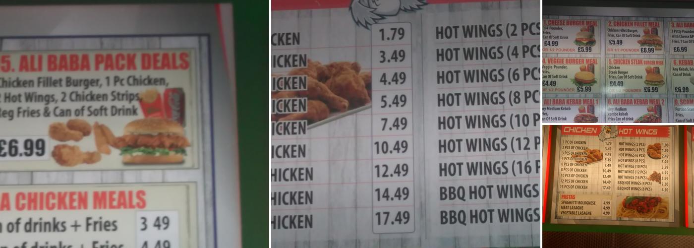 Ali Baba Kebab House Menu