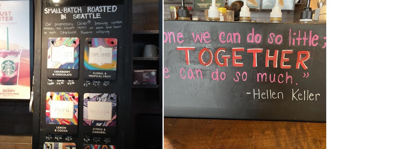 Starbucks Menu