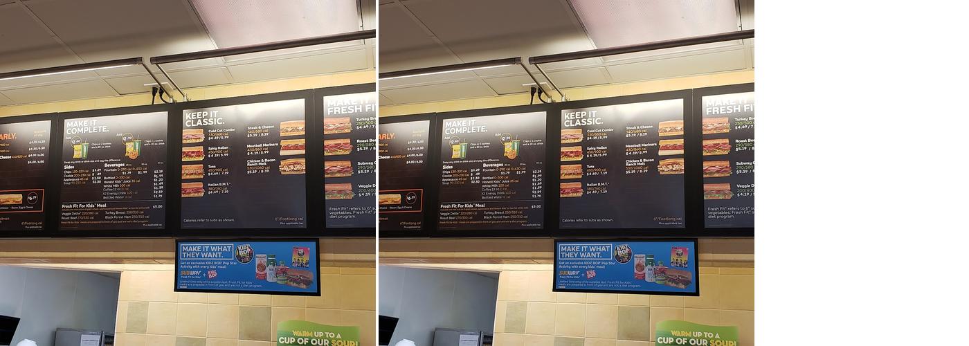 Subway Menu