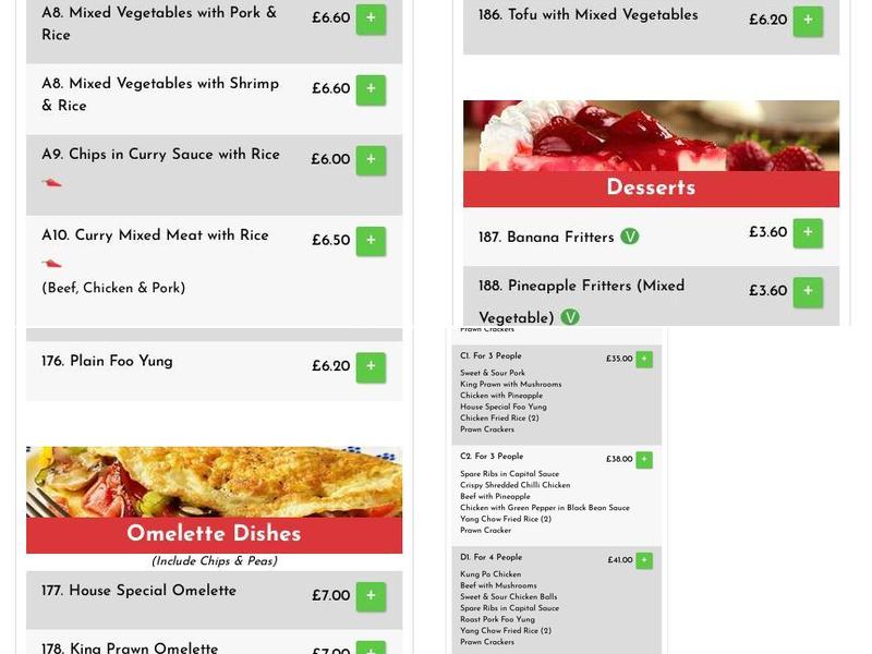 Oriental Food Centre Menu