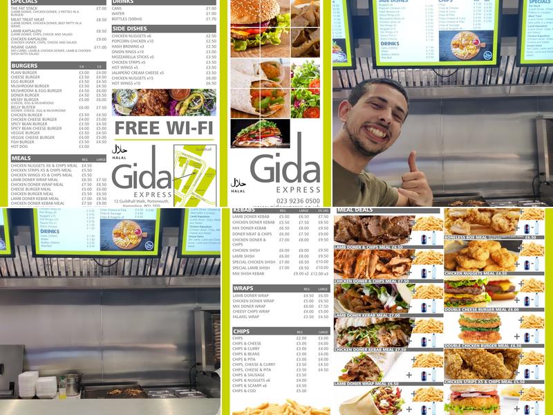 Gida Express Menu