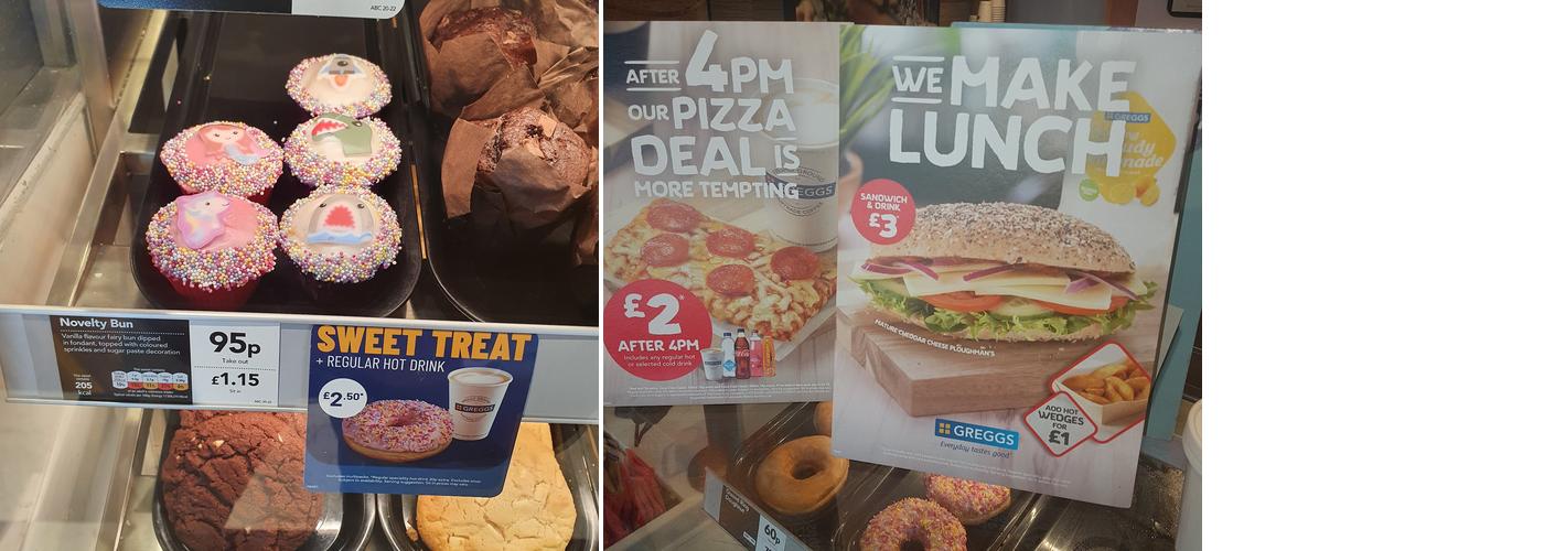 Greggs Menu