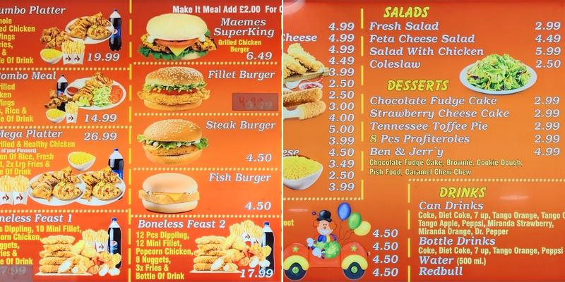 Shakes and Pizza, Portsmouth Menu