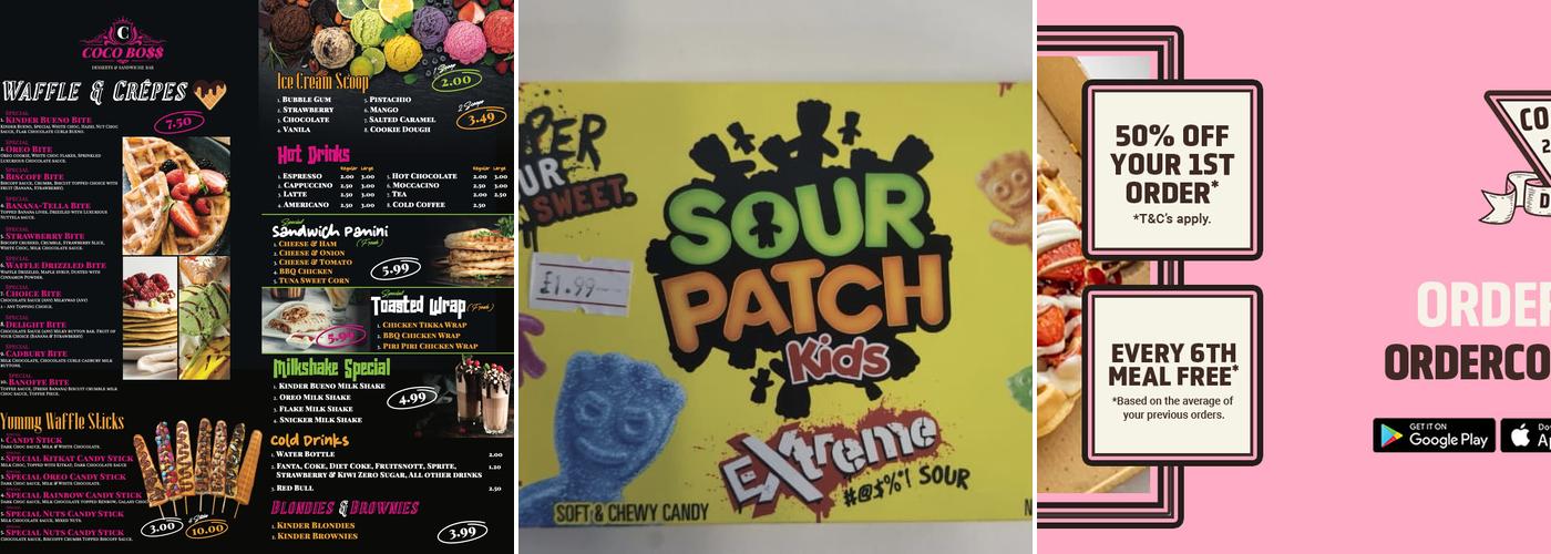 Cocoboss Dessert & Sandwich Bars Menu