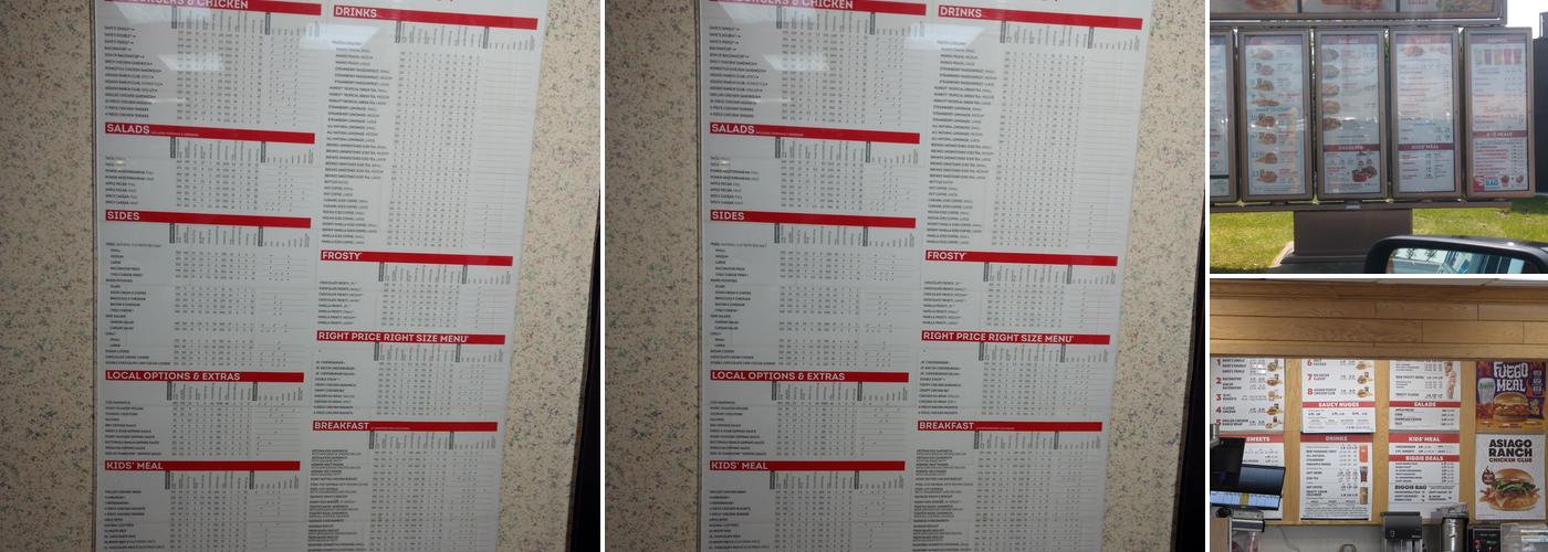 Wendy's Menu