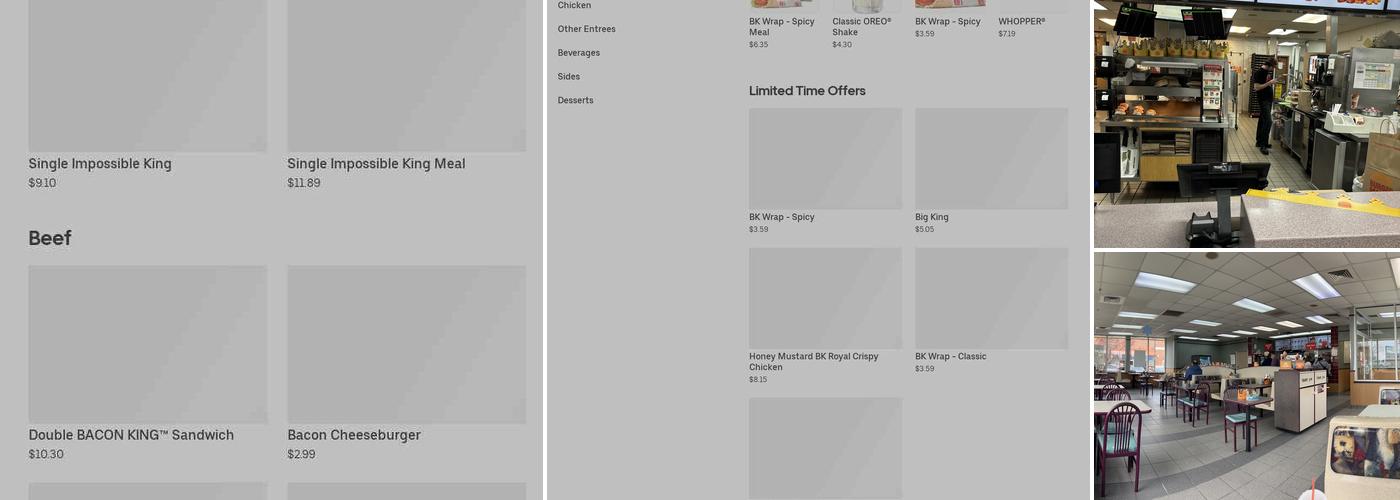 Burger King Menu