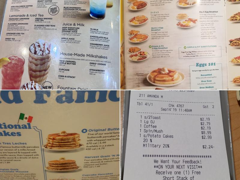 IHOP Menu