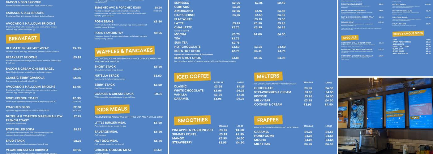 Bob & Berts Portstewart Menu