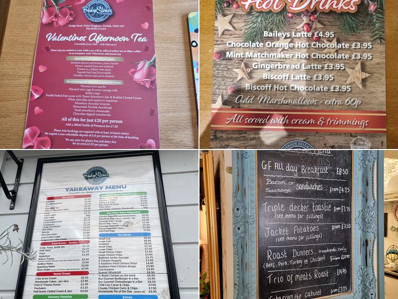 BridgeStones of Potter Menu