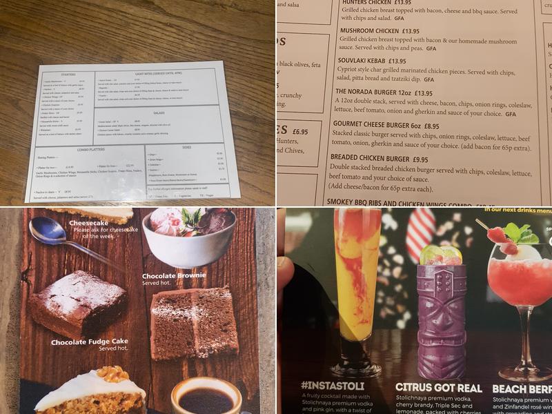 Norada Grill & Tavern Menu