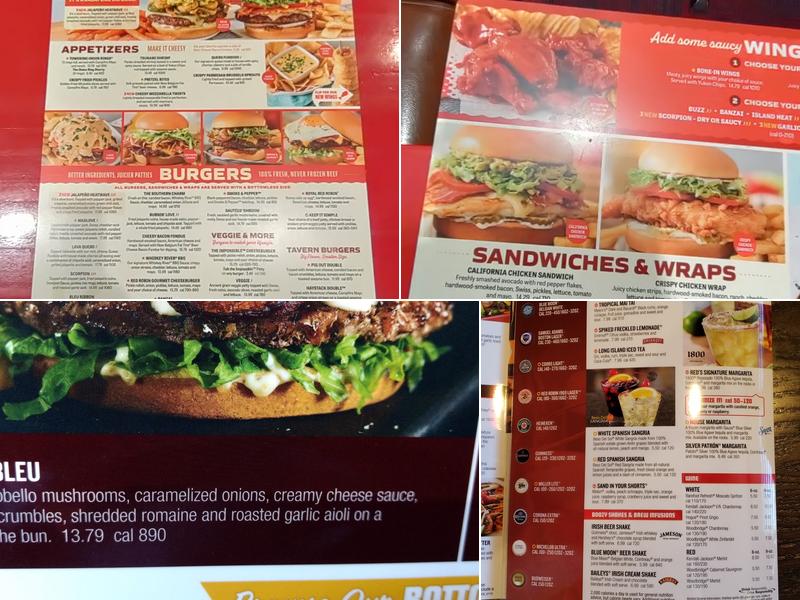 Red Robin Gourmet Burgers and Brews Menu