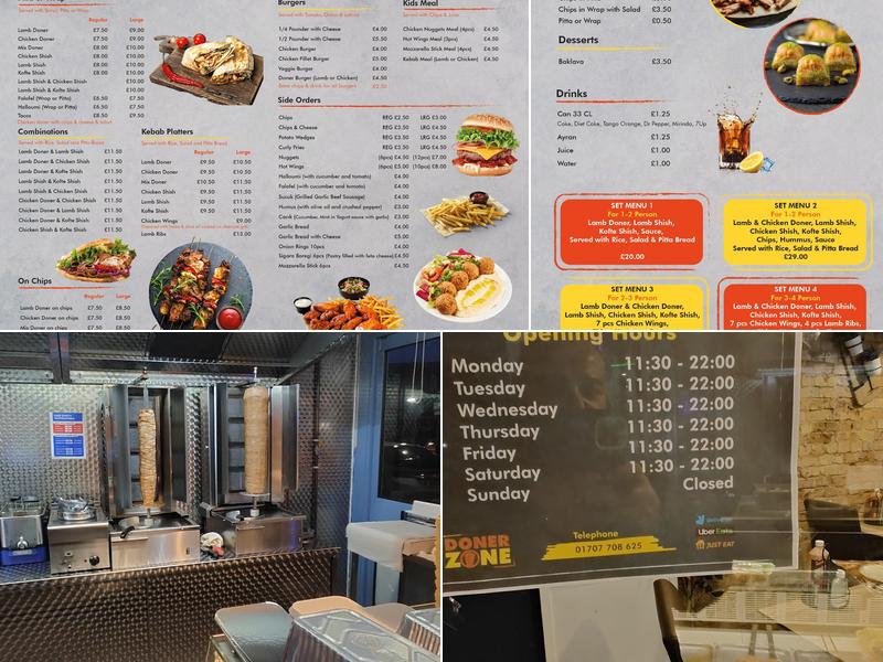Doner Zone Menu