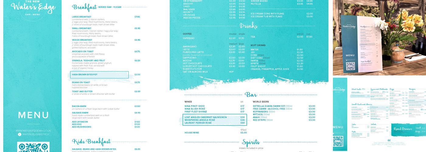 Water's Edge Bistro Menu