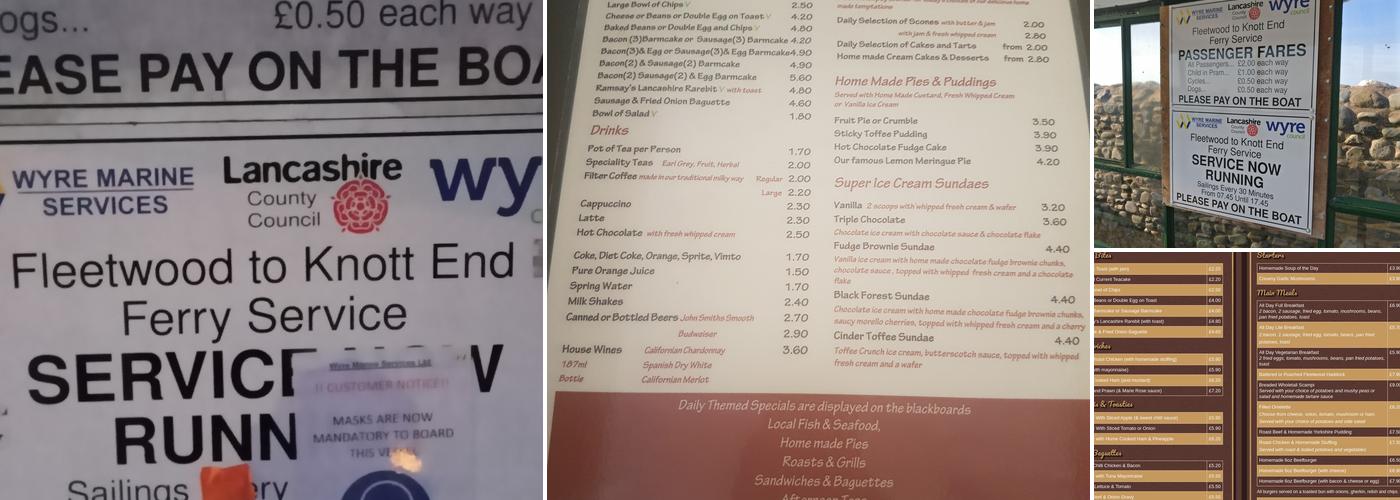 Knott End Café Menu