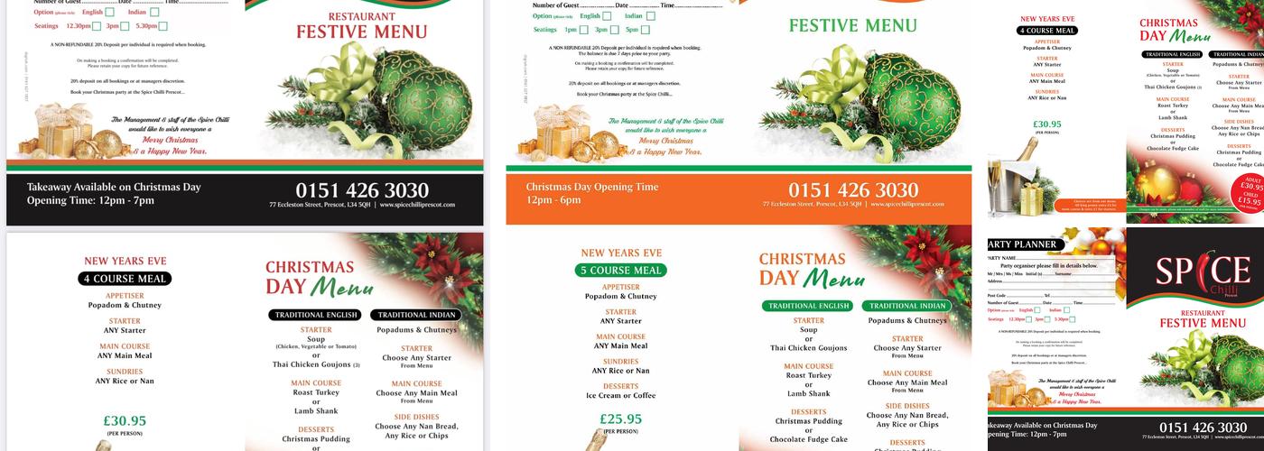 Spice Chilli Prescot Menu