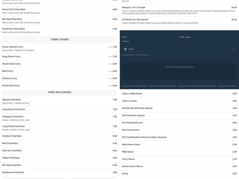 Jun Wahs Chinese Takeaway Menu