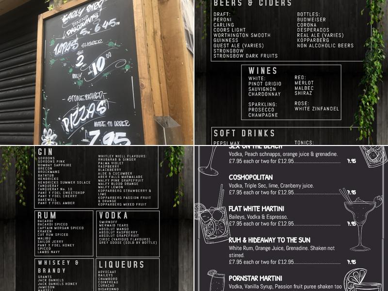 The Hideaway Menu