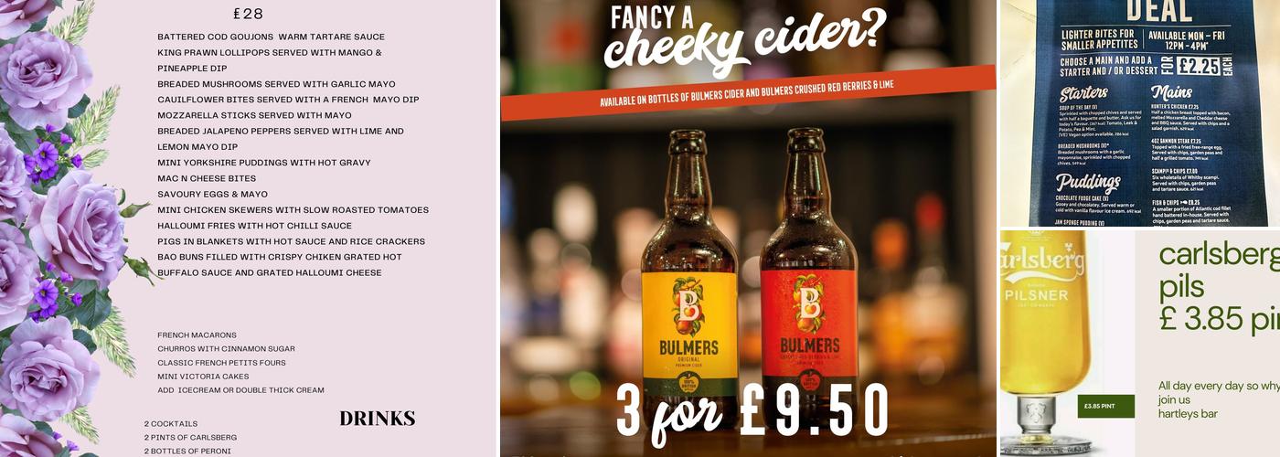 Hartleys Wine Bar Menu