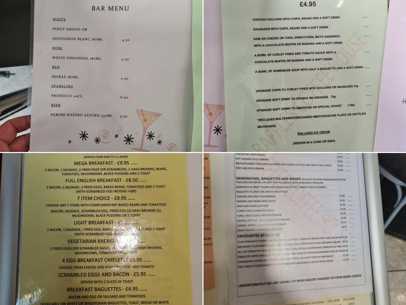 Raffles Coffee House Menu