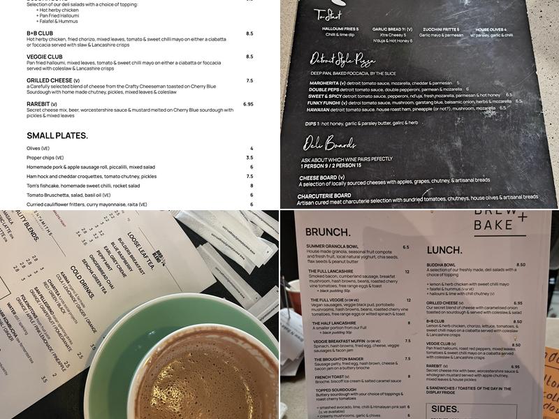 Brew + Bake @ Bishopgate Gardens Menu