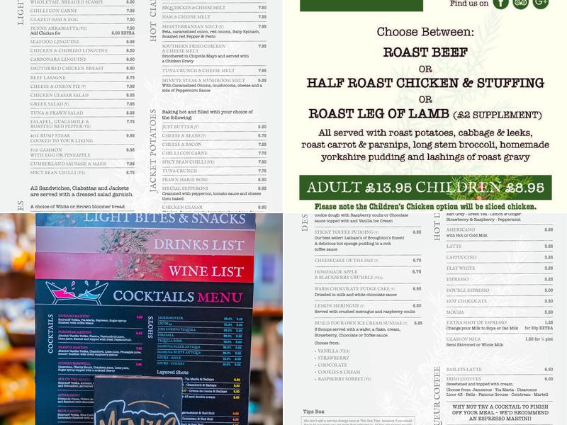 Yew Tree Menu