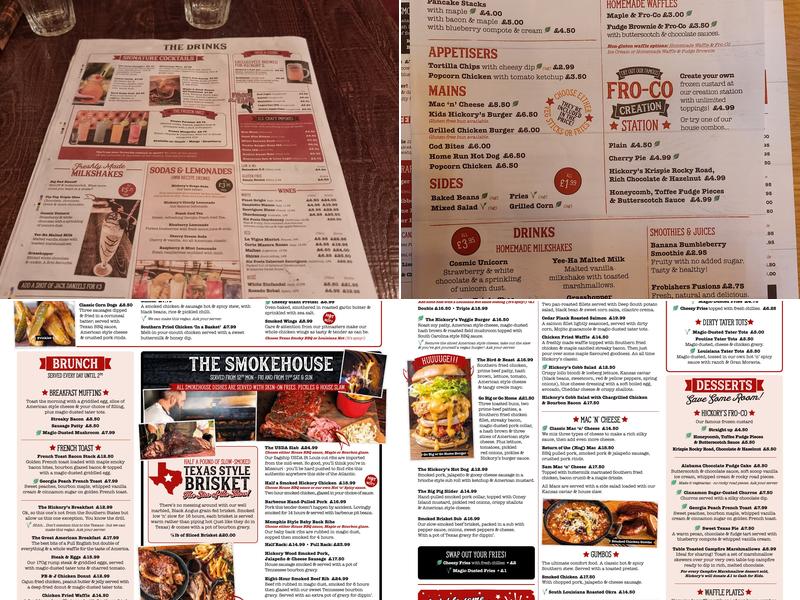 Hickory’s Smokehouse Hutton Menu