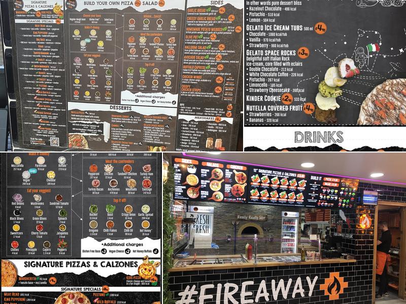 Fireaway Pizza Preston Menu