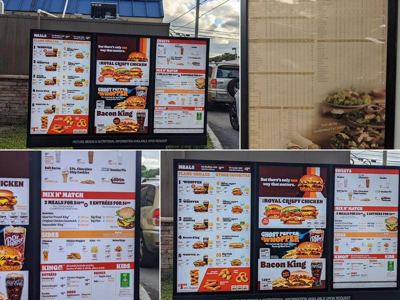Burger King Menu