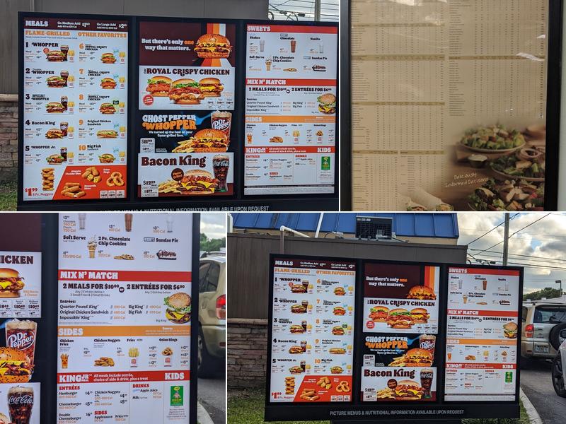 Burger King Menu