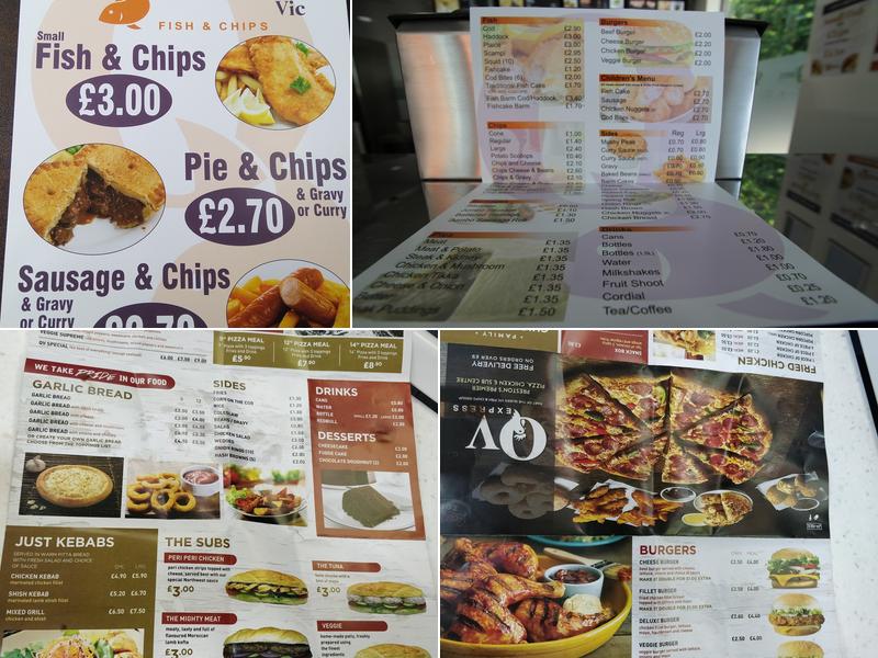 The Queen Vic Fish and Chips Menu