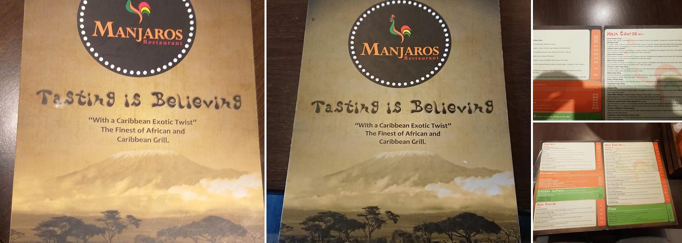 Manjaros Restaurant Preston Menu