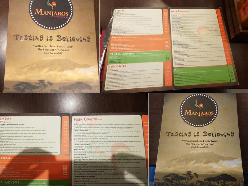 Manjaros Restaurant Preston Menu