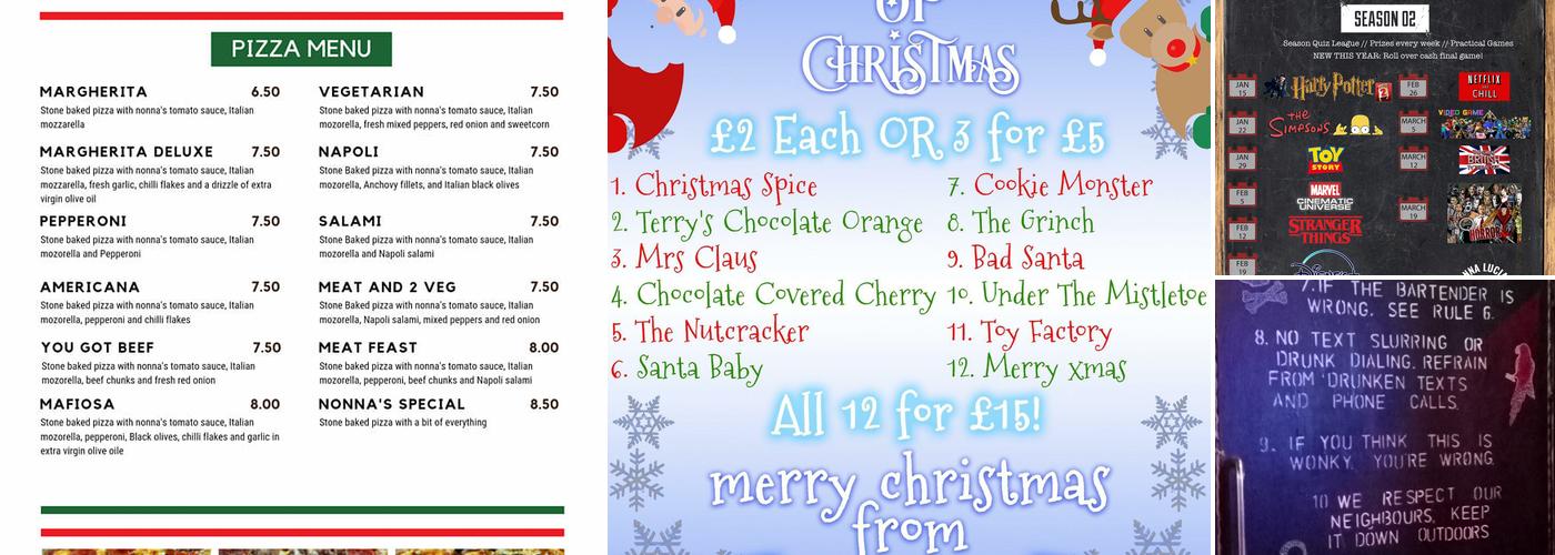 Ships and Giggles Menu