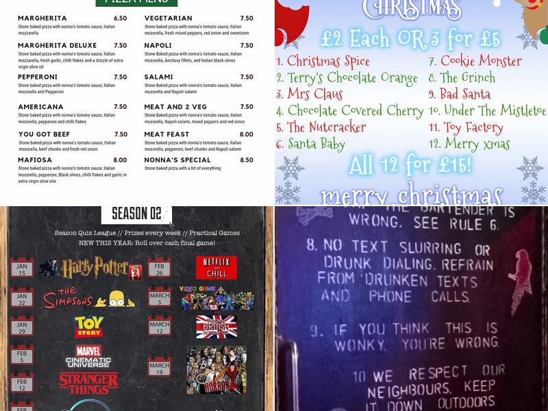 Ships and Giggles Menu