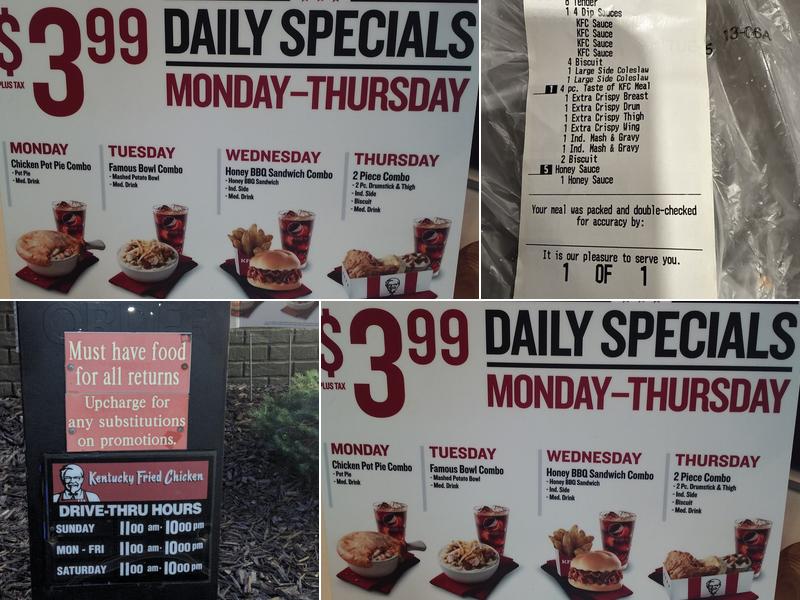KFC Menu