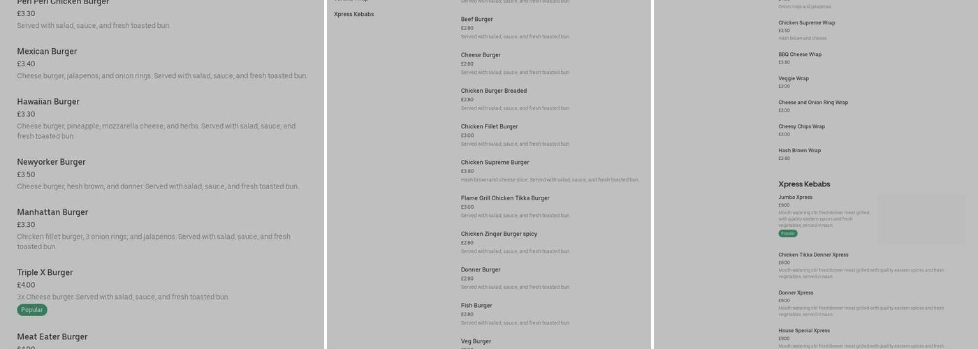 Mo's Grill House Menu