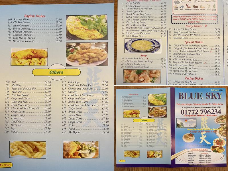 Blue Sky Menu