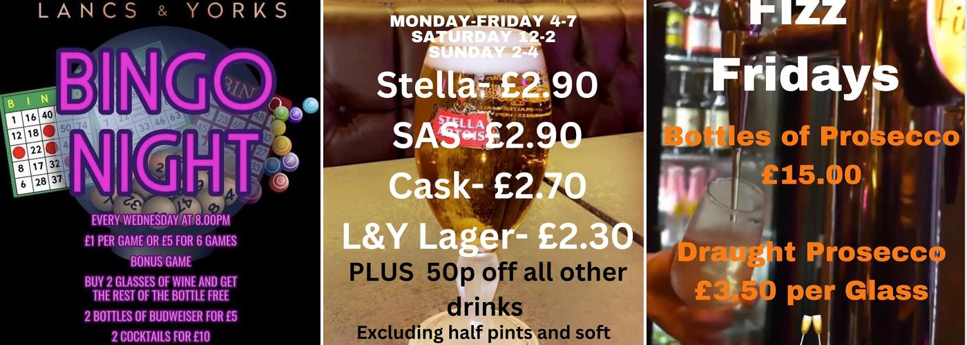 Lancs & York’s Menu