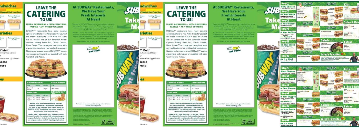 Subway Menu